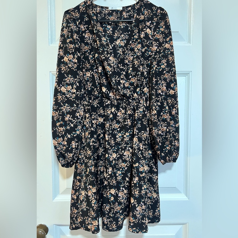 Cupshe Black Floral Dress